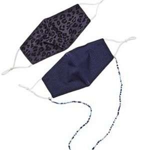 Marcus Adler Fashion Mask (2) with Beaded Chain